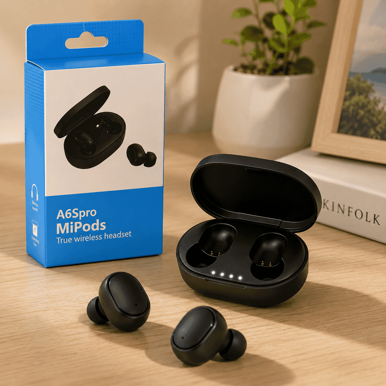 Auriculares Bluetooth Mipods A6S Macaron Negro TWS Inalámbricos 1 Auriculares20Mipods20A6S20MacaronNegro 2