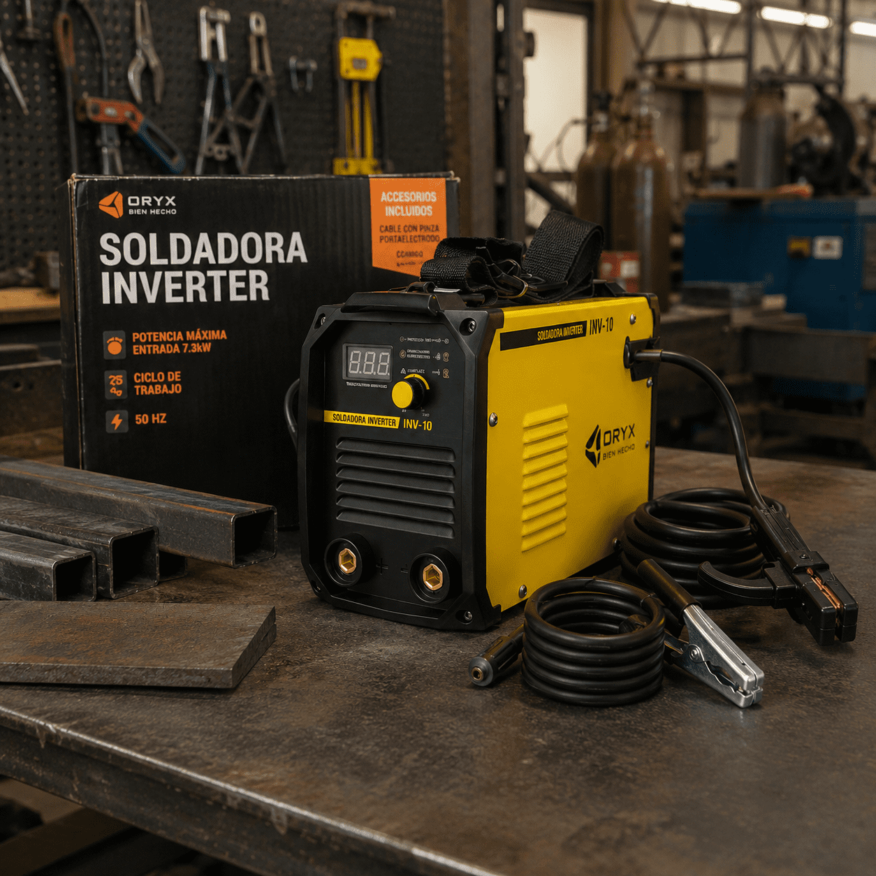 Soldadora Inverter Oryx 200A – Electrodos y TIG, Compacta con Protecciones 1