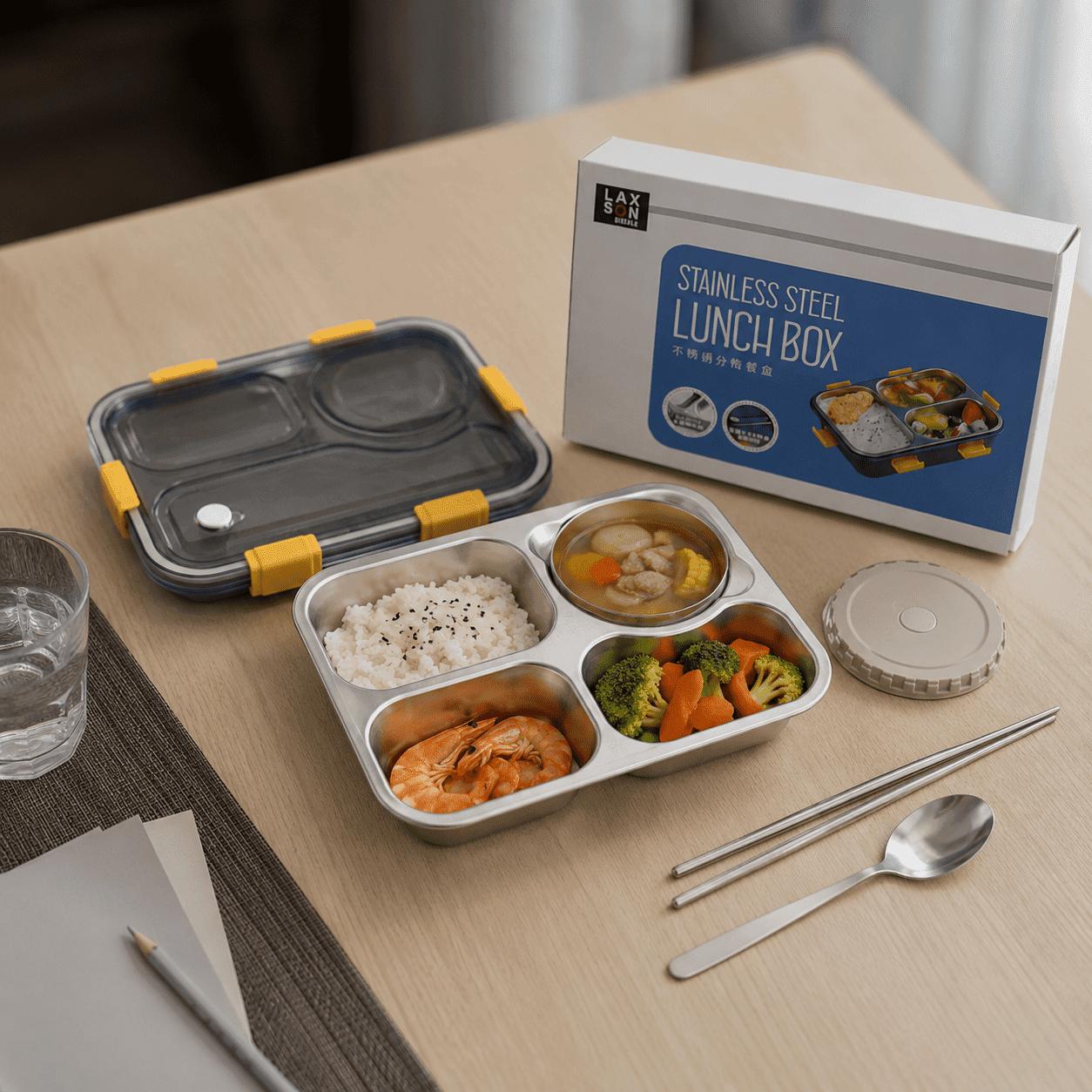 Vianda Térmica Acero Inoxidable Oryx S0372 – Lunch Box Hermética para el Trabajo 1